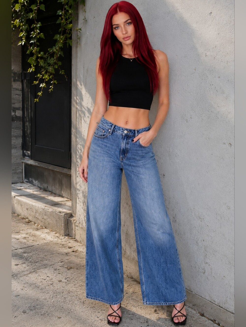 Old Navy WOW Baggy Wide Leg Jeans NWT Size 16 Medium Wash Y2K 90s Skater Denim